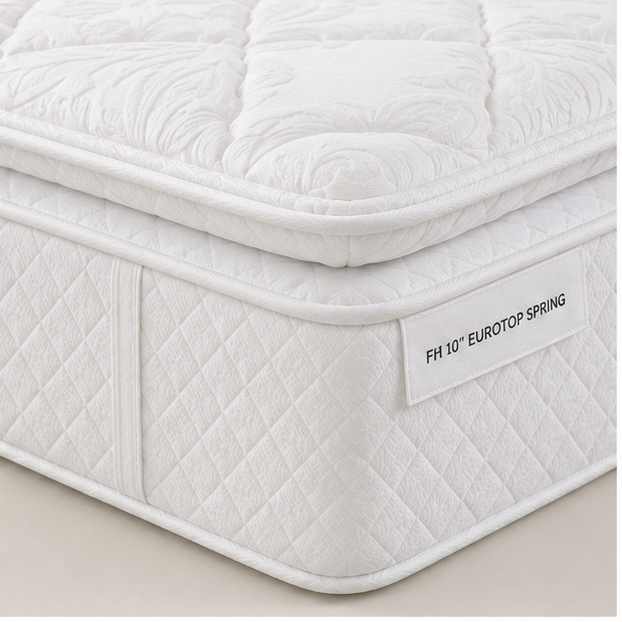 FH 10″ Eurotop Spring Mattress view 4
