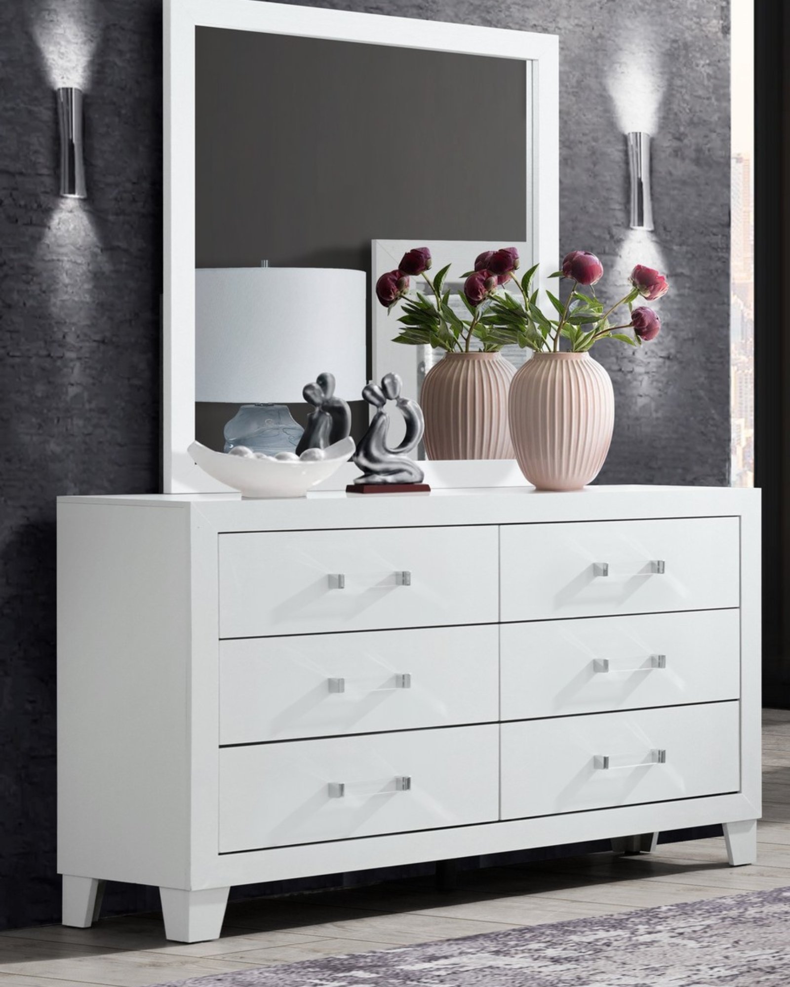 Luccia White Bedroom Set view 5