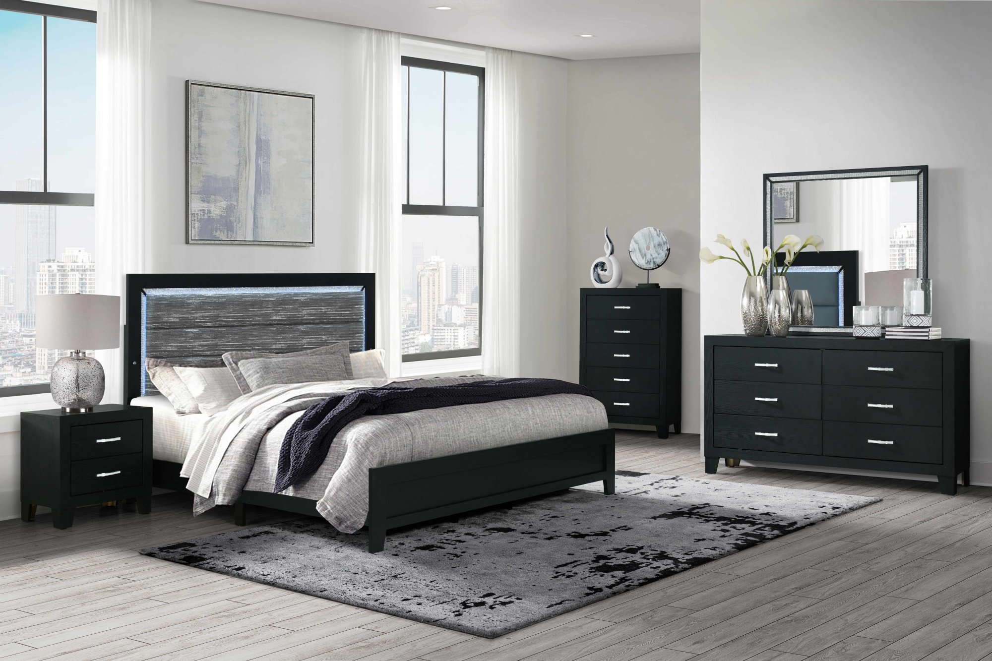 Reid Black Bedroom Set