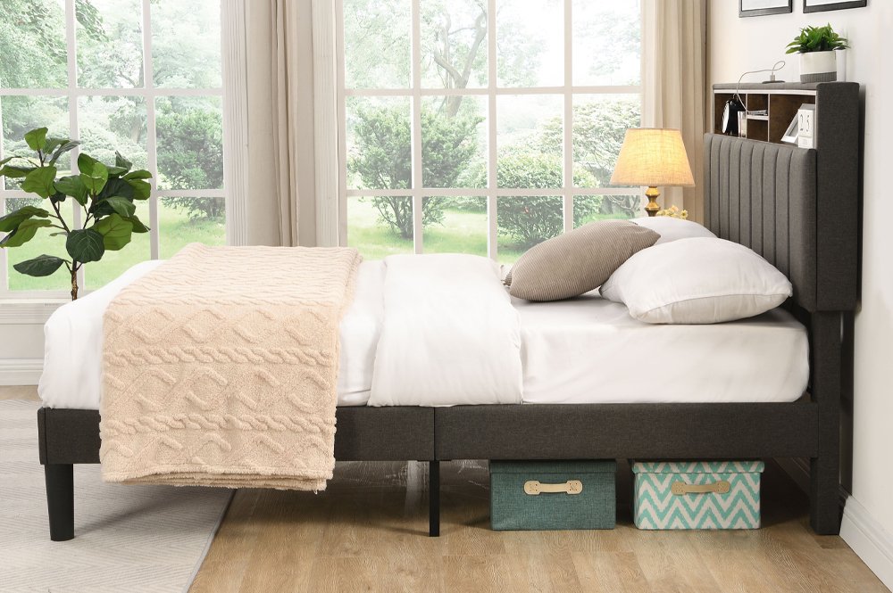 FH-2178 Storage Headboard Bed view 3