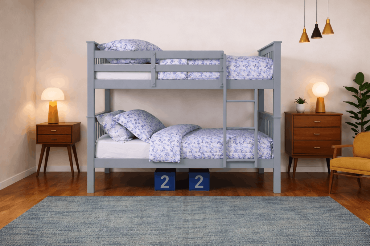 FH-2500 Single over Single Wood Bunk Bed view 5