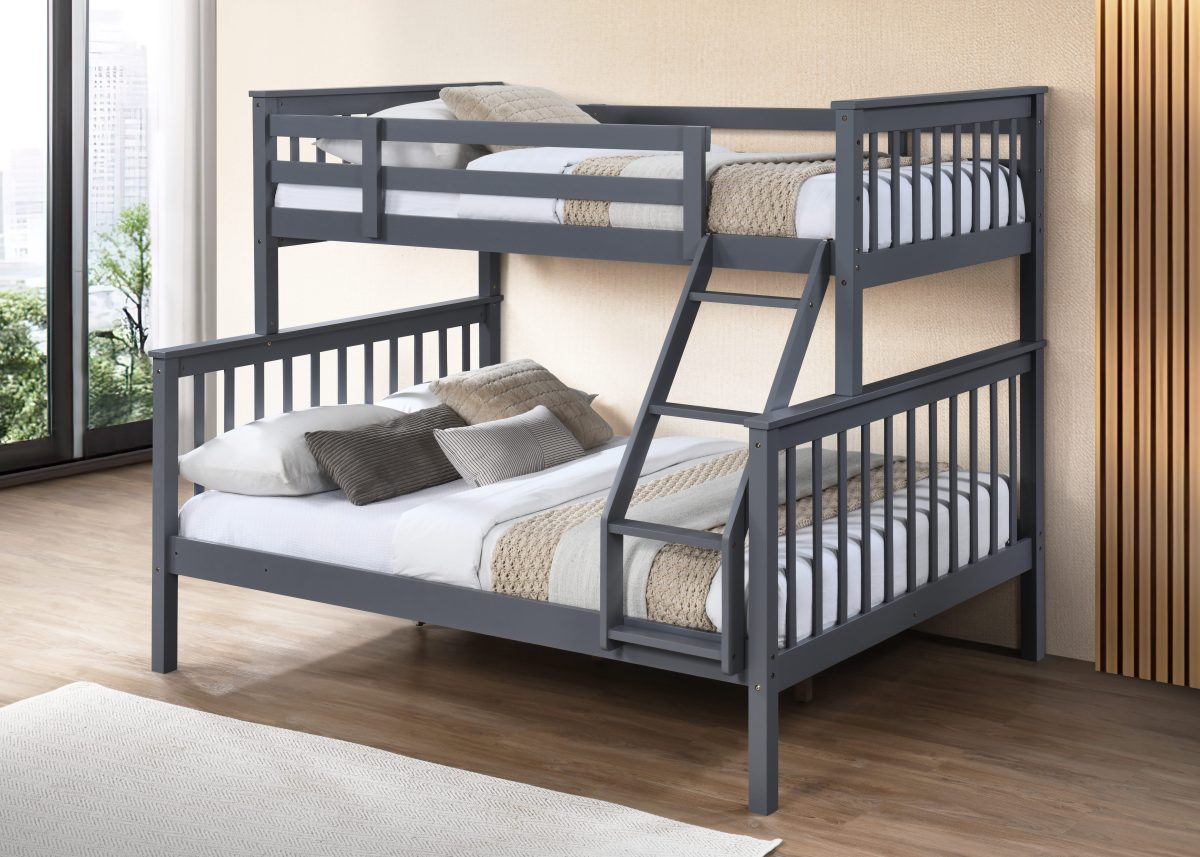 FH-2501 Single over Double Wood Bunk Bed view 2