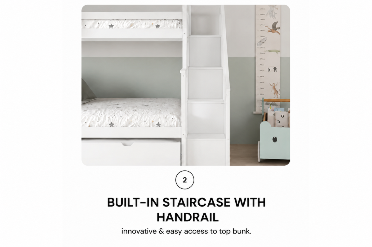 FH-2594 Single over Double Staircase Bunk Bed view 8