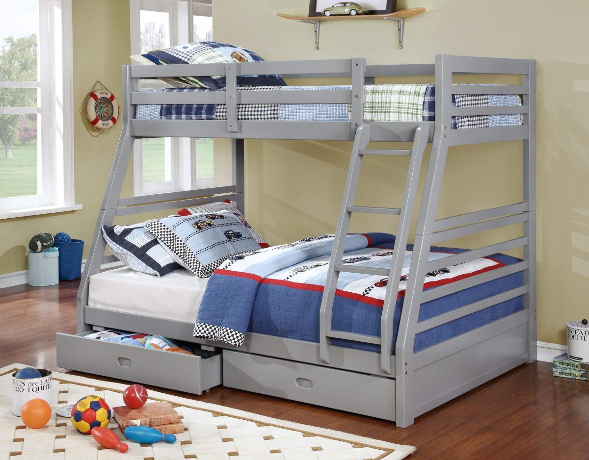 FH-2700 Single over Double Storage Bunk Bed view 2