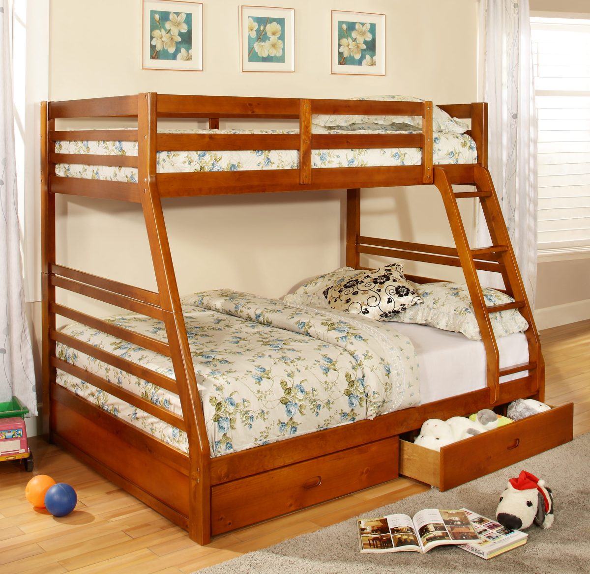 FH-2700 Single over Double Storage Bunk Bed view 3
