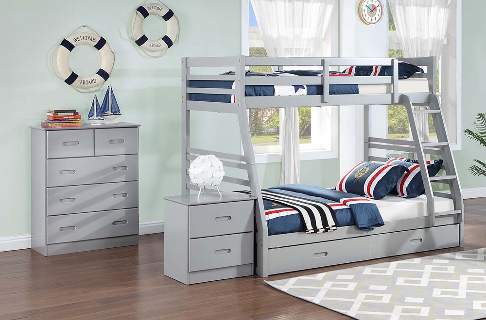 FH-2710 Single over Single Storage Bunk Bed view 4